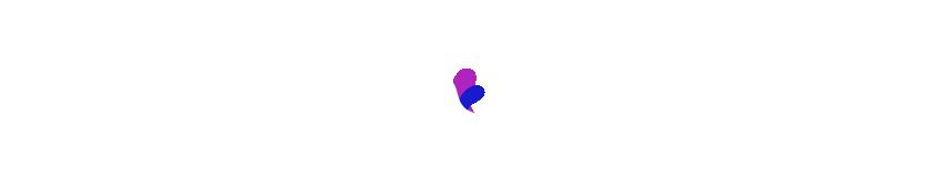 A white, purple, and blue abstract shape resembling a stylized flower or flame, within the Incogniton application.